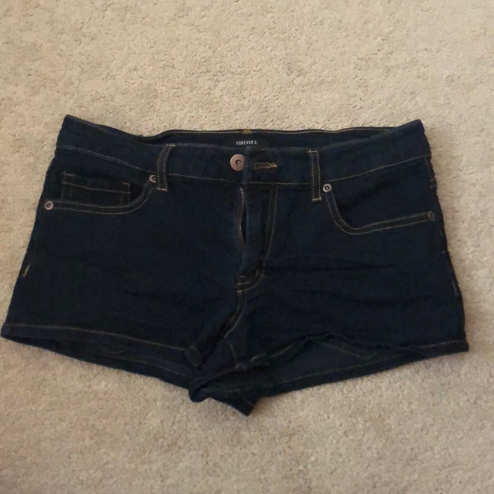 Jean shorts.
